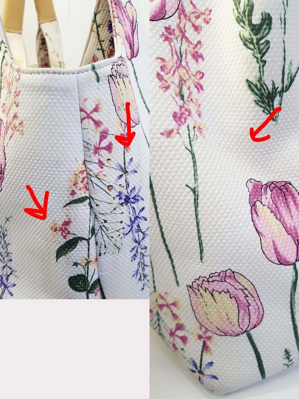 🔖Ann Taylor LOFT⚡🌺Multicolor Canvas Floral Shoulder Bag/Satchel Bag - Picture 10 of 11